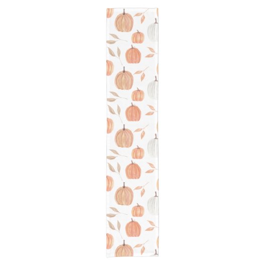 Chemin De Table Court Citrouille et Feuille d'automne (Devant)