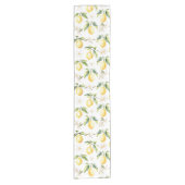 Chemin De Table Court Citrus Citron Fruit Floral Motif botanique (Devant)