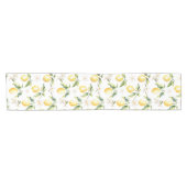 Chemin De Table Court Citrus Citron Fruit Floral Motif botanique (Horizontal)