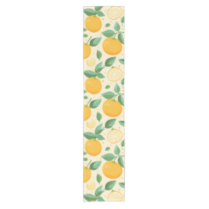 Chemin De Table Court Citrus citron jaune motif de fruits tropicaux