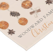 Chemin De Table Court Citrus Et Épices De Vacances Personnalisés (Coin)