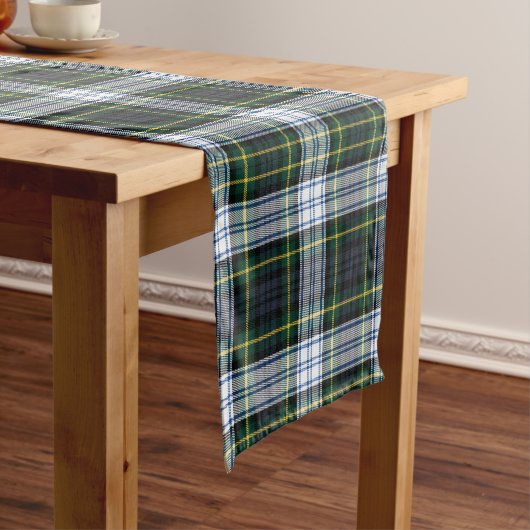Chemin De Table Court Clan blanc blanc blanc plaid Gordon Tartan (In Situ)