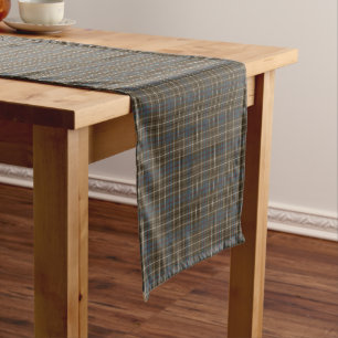 Chemin De Table Court Clan tartan Brown et gris de Duncan de