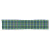 Chemin De Table Court Clan Watson Bright Blue and Green Scottish Tartan (Horizontal)