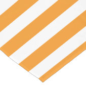 Chemin De Table Court Classic élégant moderne Orange et blanc rayé (Coin)