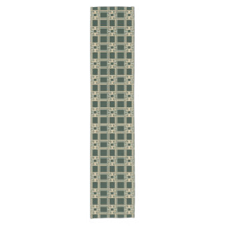 Chemin De Table Court Classic Forest Green Greek Key Pattern