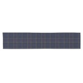 Chemin De Table Court Classic Navy Blue Plaid Christmas (Horizontal)