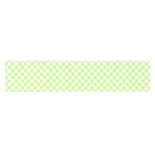 Chemin De Table Court Classic visual lime checkerboard  (Horizontal)