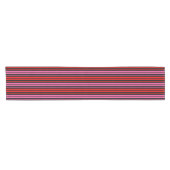 Chemin De Table Court Classique design à rayures verticales rouges et ro (Horizontal)
