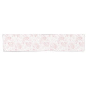 Chemin De Table Court Classy White Rose Gold Glitter Paisley Floral (Horizontal)