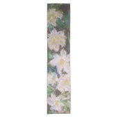 Chemin De Table Court Claude Monet - Clematis blanc (Devant)