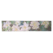 Chemin De Table Court Claude Monet - Clematis blanc (Horizontal)