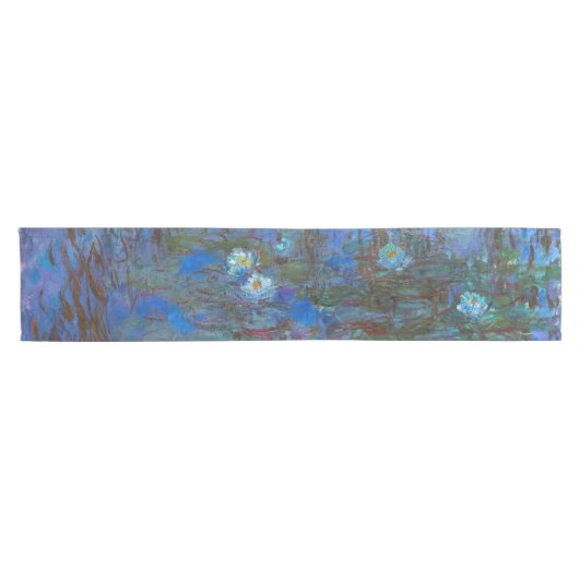 Chemin De Table Court Claude Monet - Lys d'Eau Bleue (Horizontal)