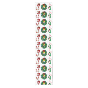 Chemin De Table Court Clochettes de bonbon de Noël Couronne de l'homme d