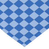 Chemin De Table Court Cobalt Blue Checkerboard (Coin)