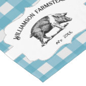 Chemin De Table Court Cochon de la ferme de Blue Buffalo Plaid (Coin)