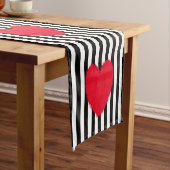 Chemin De Table Court Coeur rouge (In Situ)