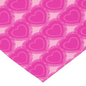 Chemin De Table Court Coeurs Abstraits modernes - Fuchsia rose (Coin)