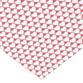 Chemin De Table Court Coeurs blancs sur les Valentines rouges (Coin)