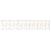 Chemin De Table Court Coeurs blancs Tan Diamond (Horizontal)