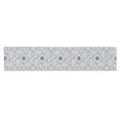 Chemin De Table Court Coeurs et diamants argentés (Horizontal)