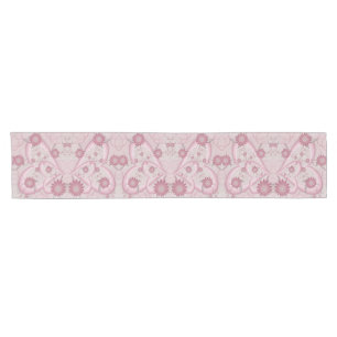 Chemin De Table Court Coeurs et fleurs Abstraits roses Aimer l'art fract