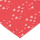 Chemin De Table Court coeurs flottants en rouge (Coin)