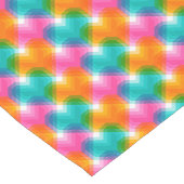 Chemin De Table Court Coeurs géométriques en couleurs psychédéliques (1) (Coin)