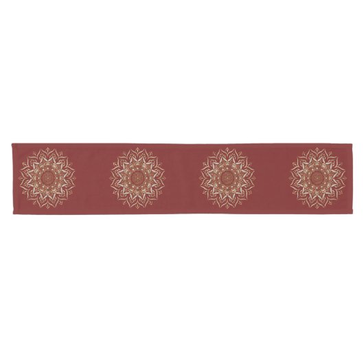 Chemin De Table Court Coeurs mandala fausse parties scintillant texture (Horizontal)