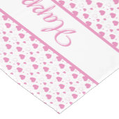 Chemin De Table Court Coeurs roses mignons motif romantique (Coin)