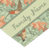 Chemin De Table Court Colibri et Motif Lily (Coin)