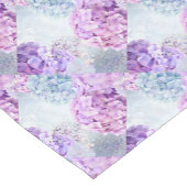 Chemin De Table Court Collage à fleurs printanières Hydrangea Pastel (Coin)