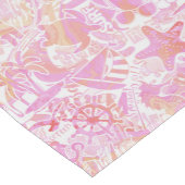 Chemin De Table Court Collage de plage nautique Hot Pink ID840 (Coin)