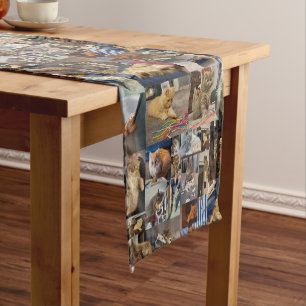 Chemin De Table Court Collage photo Kitten, Coureur de table