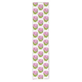 Chemin De Table Court Coller Pink Hydrangea Floral Print Table Runer (Devant)