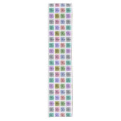Chemin De Table Court Colorful Flower Pop Art Pattern (Devant)