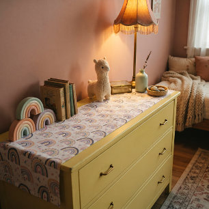 Chemin De Table Court commode arc-en-ciel pastel mignonne