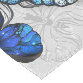 Chemin De Table Court Composition des papillons blancs et bleus (Coin)