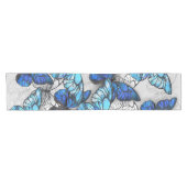 Chemin De Table Court Composition des papillons blancs et bleus (Horizontal)