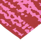 Chemin De Table Court Conception Abstraite Irrégulière Rose Marron Rouge (Coin)