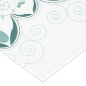 Chemin De Table Court Conception d'art déco de turquoise (Coin)