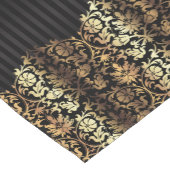 Chemin De Table Court Conception de Damas en or noir et métal (Coin)