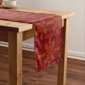 Chemin De Table Court Conception de Kolam minimal rouge d'Inde du Sud (In Situ)