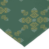 Chemin De Table Court Conception de Kolam minimal sud-indienne verte (Coin)