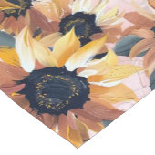 Chemin De Table Court Conception de l'aquarelle de tournesol (Coin)
