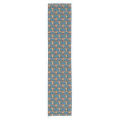 Chemin De Table Court Conception de motif singe bleu (Devant)