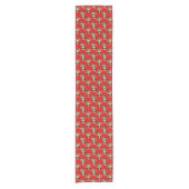 Chemin De Table Court Conception de motif singe rouge (Devant)
