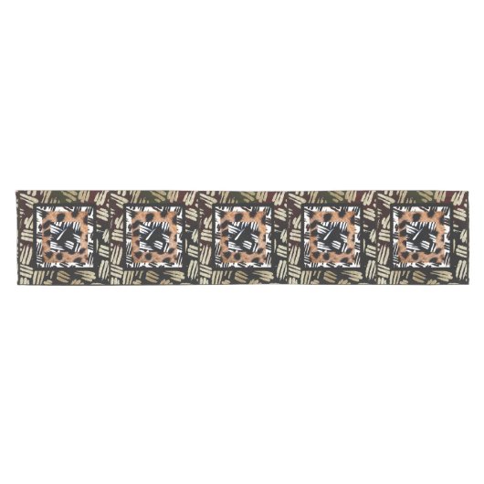 Chemin De Table Court Conception de Patchwork en Afrique (Horizontal)