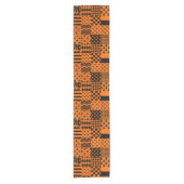 Chemin De Table Court Conception de Patchwork Motif mixte orange noir (Devant)
