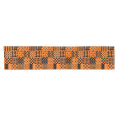Chemin De Table Court Conception de Patchwork Motif mixte orange noir (Horizontal)